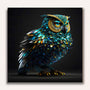 Paint by Numbers - Owl in the night turquoise