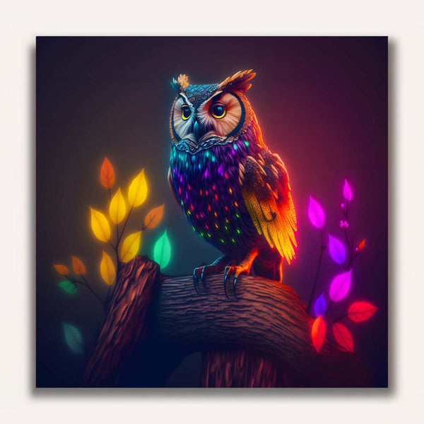 Paint by Numbers - Owl in the sea of lights