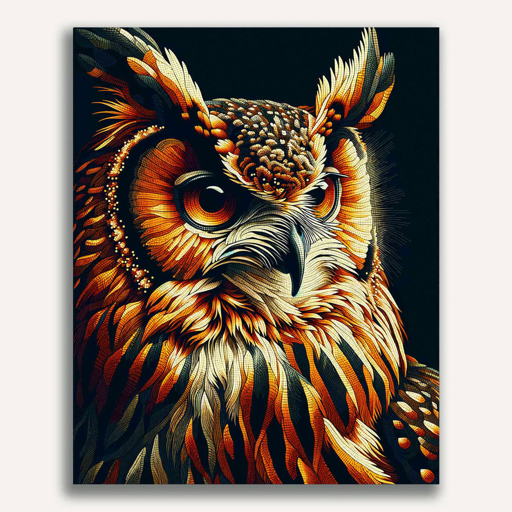 Paint by Numbers - Owl Looks Stubborn