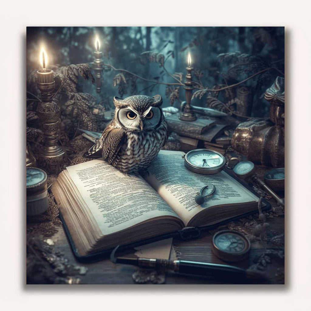 Paint by Numbers - Owl on book