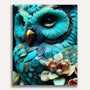 Paint by Numbers - Owl turquoise