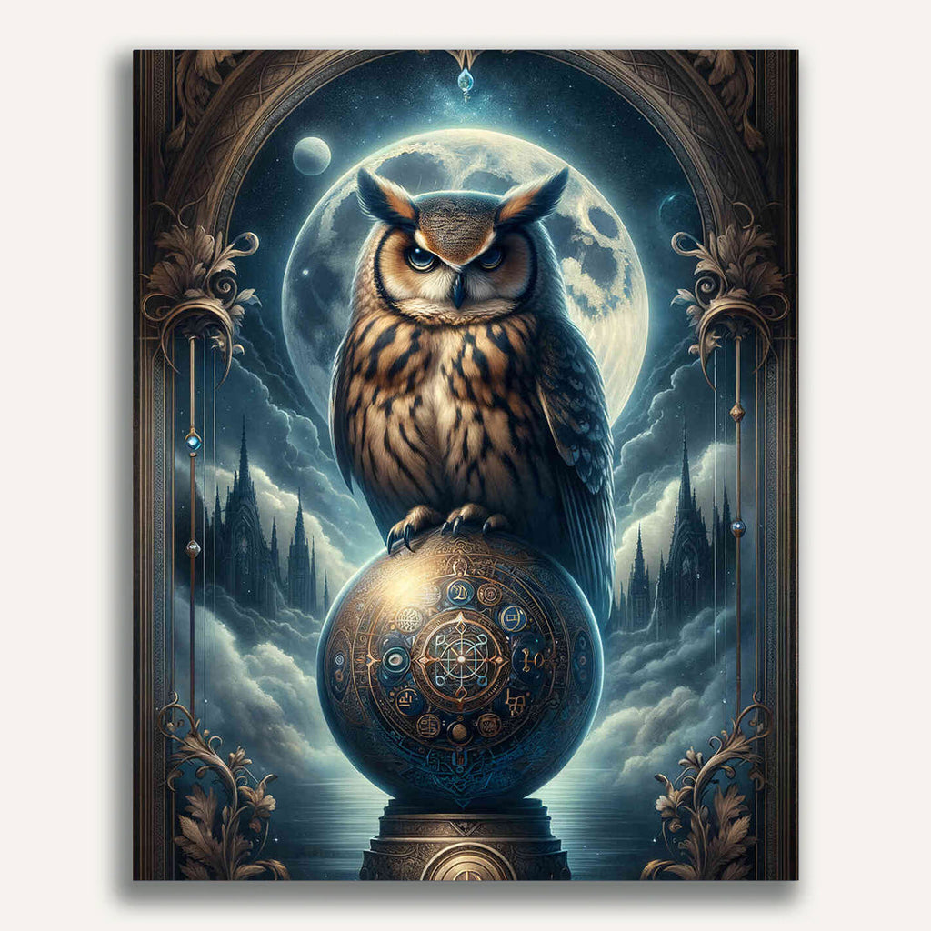 Paint by Numbers - Owl with Chain
