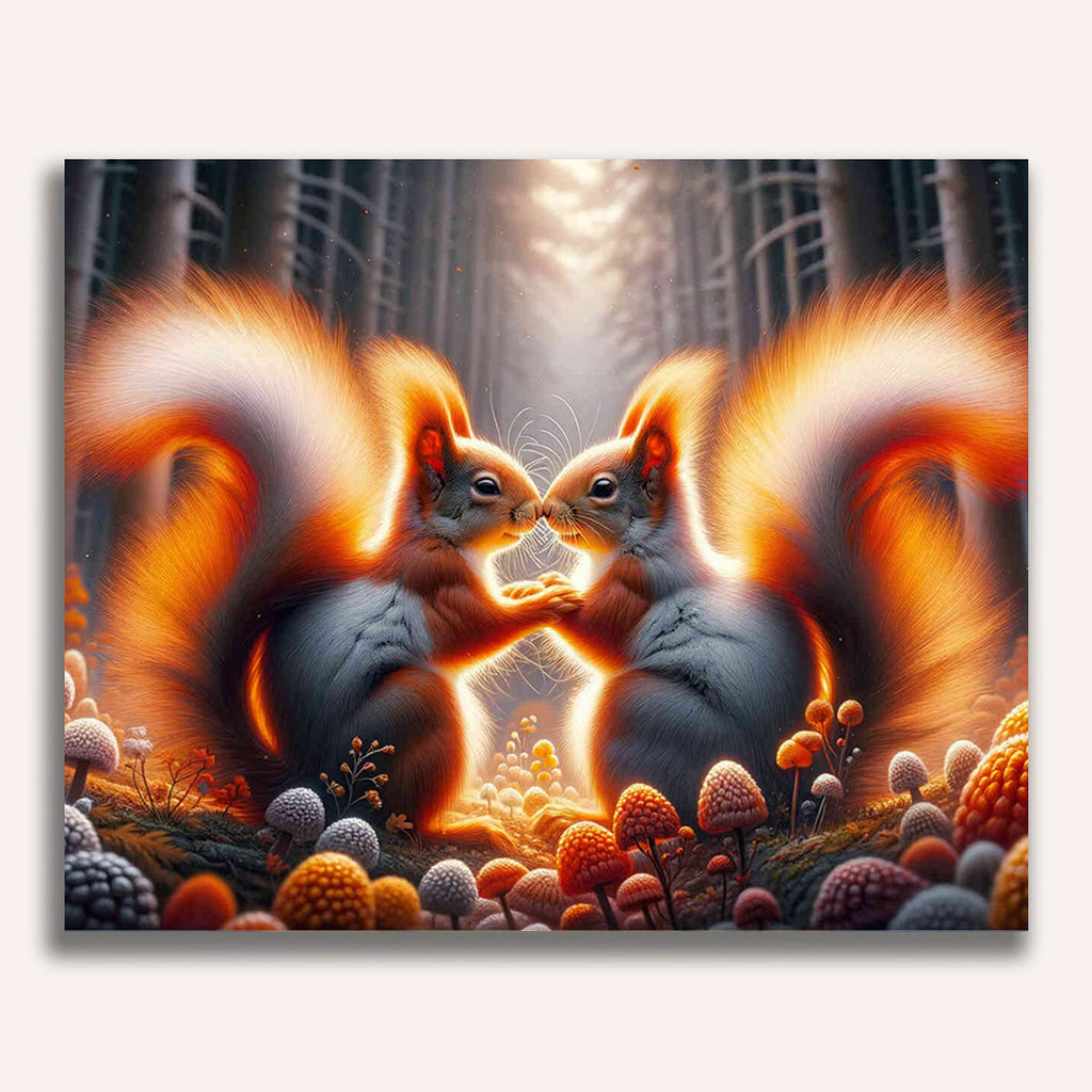 Paint by Numbers - Squirrel couple