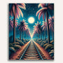 Paint by Numbers - Palm Forest with Rails