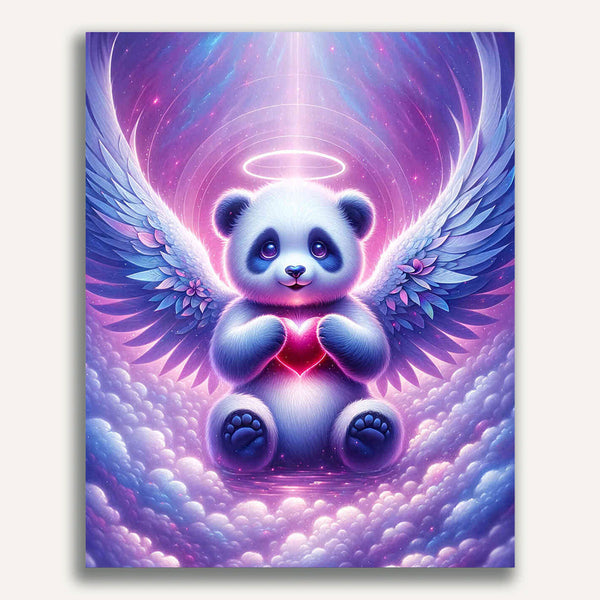 Paint by Numbers - Panda Angel with Heart