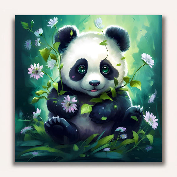Paint by Numbers - Panda eats