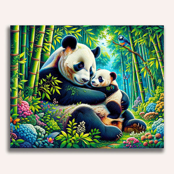 Paint by Numbers - Panda Mother with Child