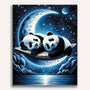 Paint by Numbers - Panda bears on the moon