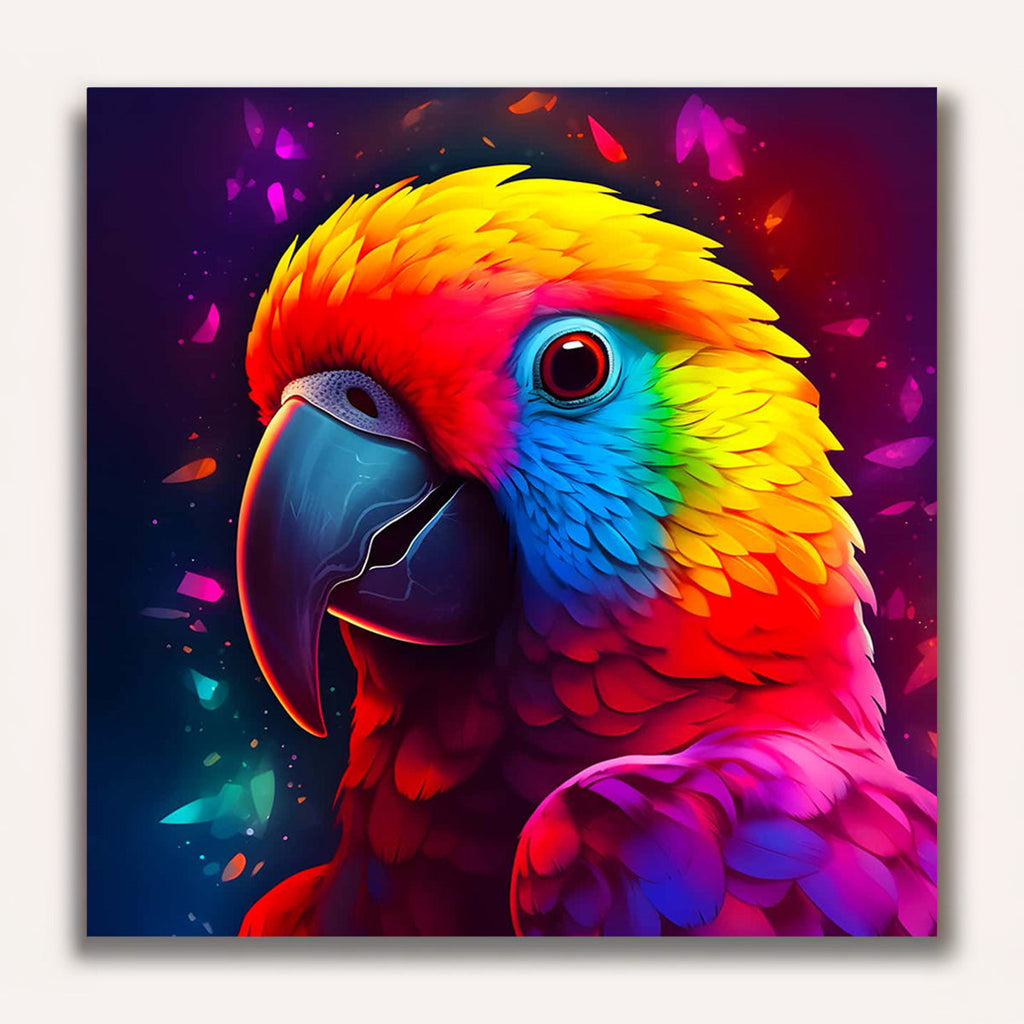 Paint by Numbers - Papagai Frontal Colorful