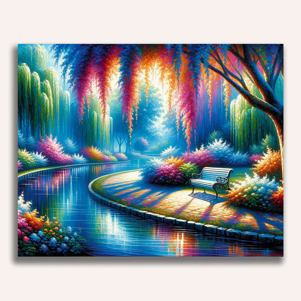 Paint by Numbers - Park landscape