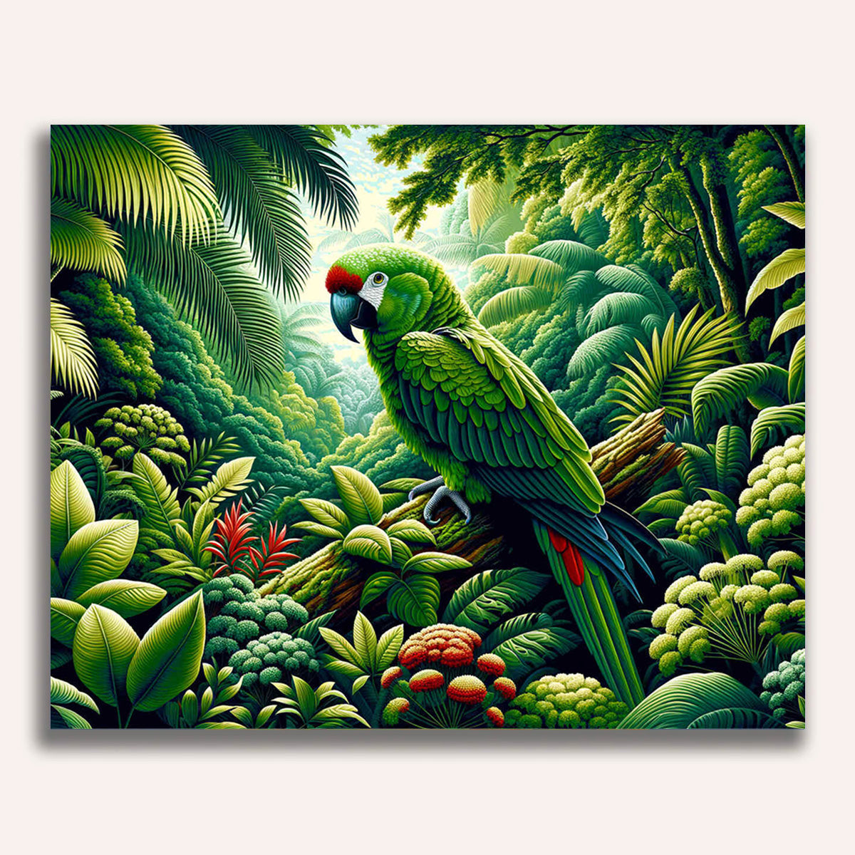 Paint by Numbers - Parrot, Green