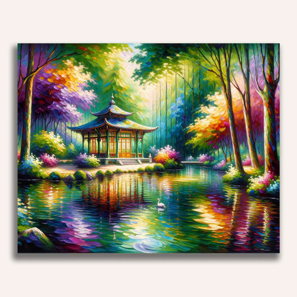 Paint by Numbers - Pavilion in the forest