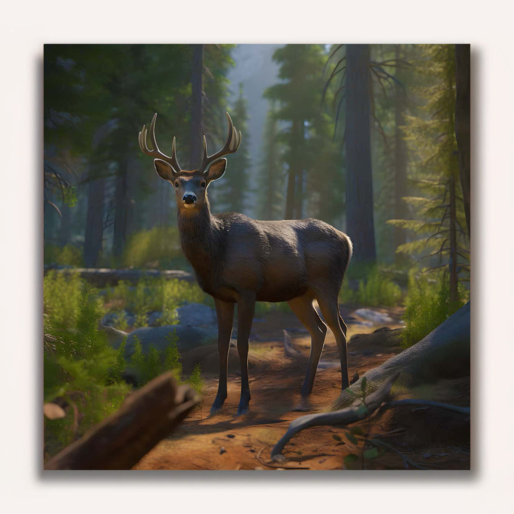 Paint by Numbers - Peaceful deer in the forest