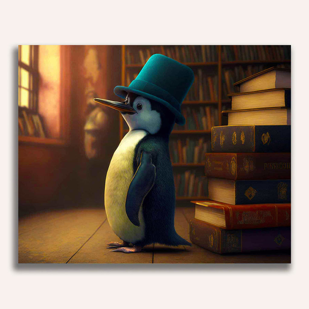 Paint by Numbers - Penguin with hat
