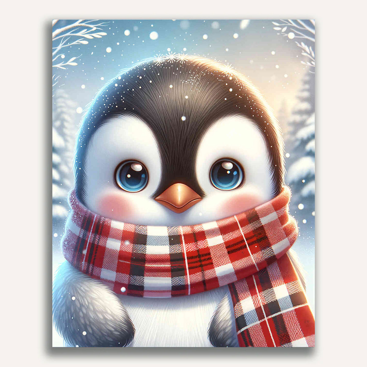 Paint by Numbers - Penguin with Scarf
