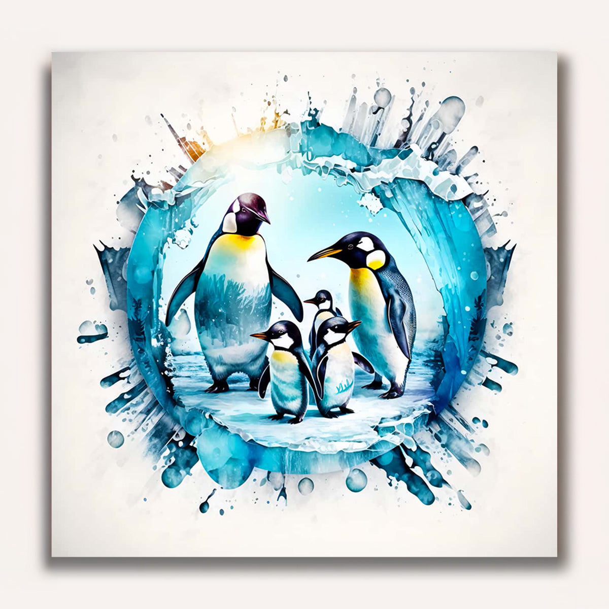 Paint by Numbers - Penguins in the ice