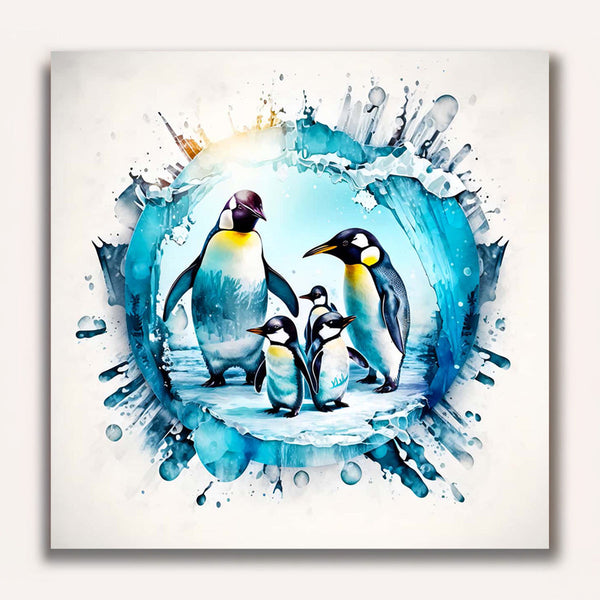 Paint by Numbers - Penguins in the ice