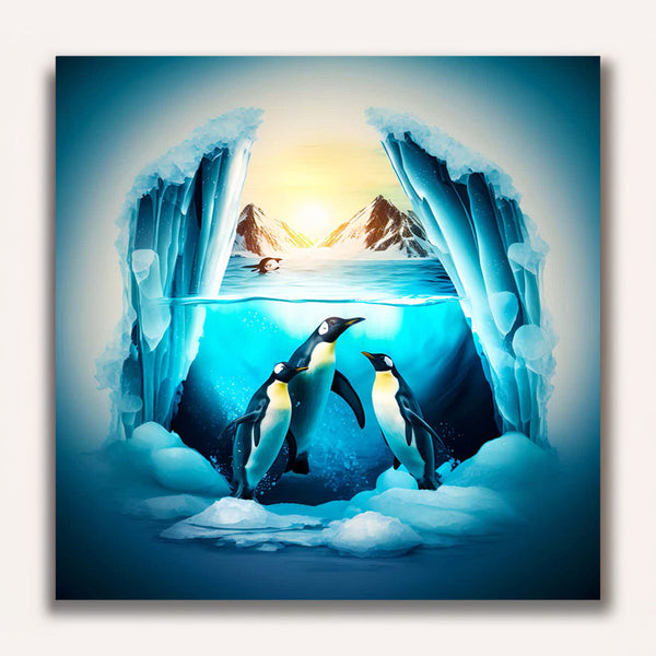 Paint by Numbers - Penguins under water