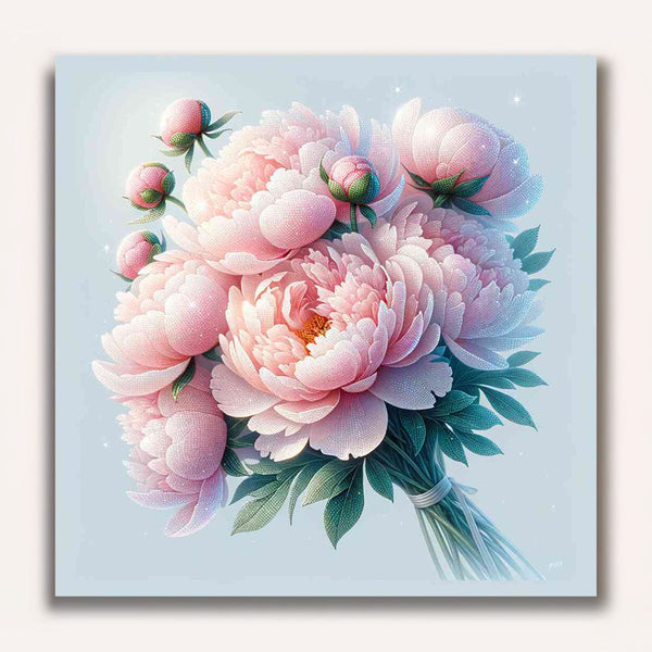 Paint by Numbers - Peony Bouquet, Pink