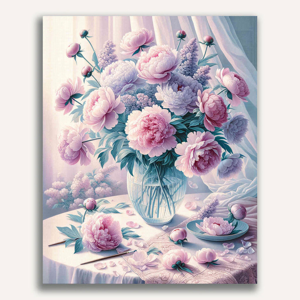 Paint by Numbers - Peony Tablecloth