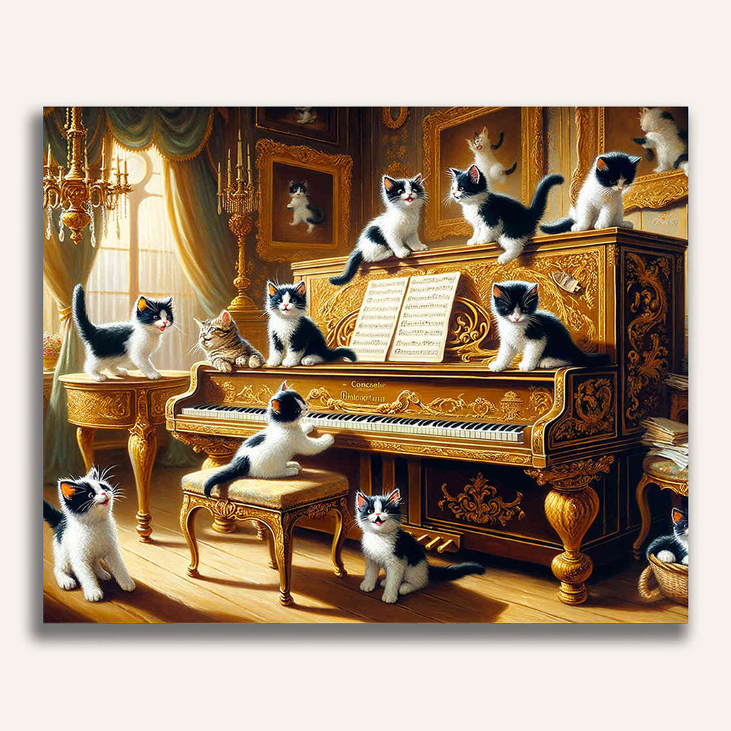 Paint by Numbers - Piano cats