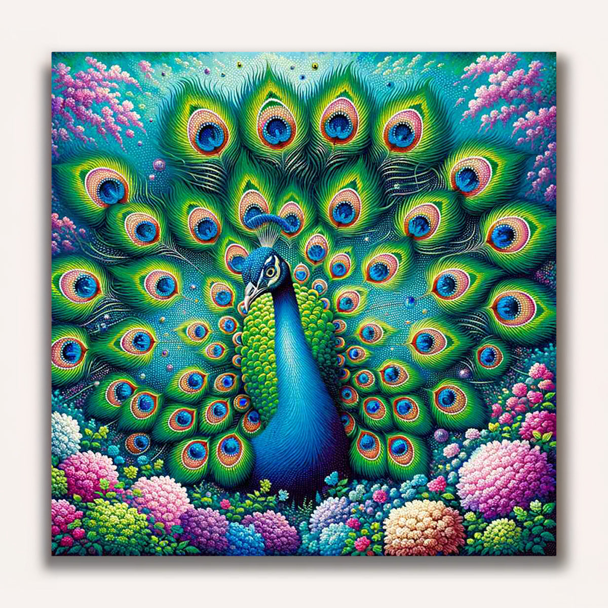 Paint by Numbers - Pictures Wheel of Peacock