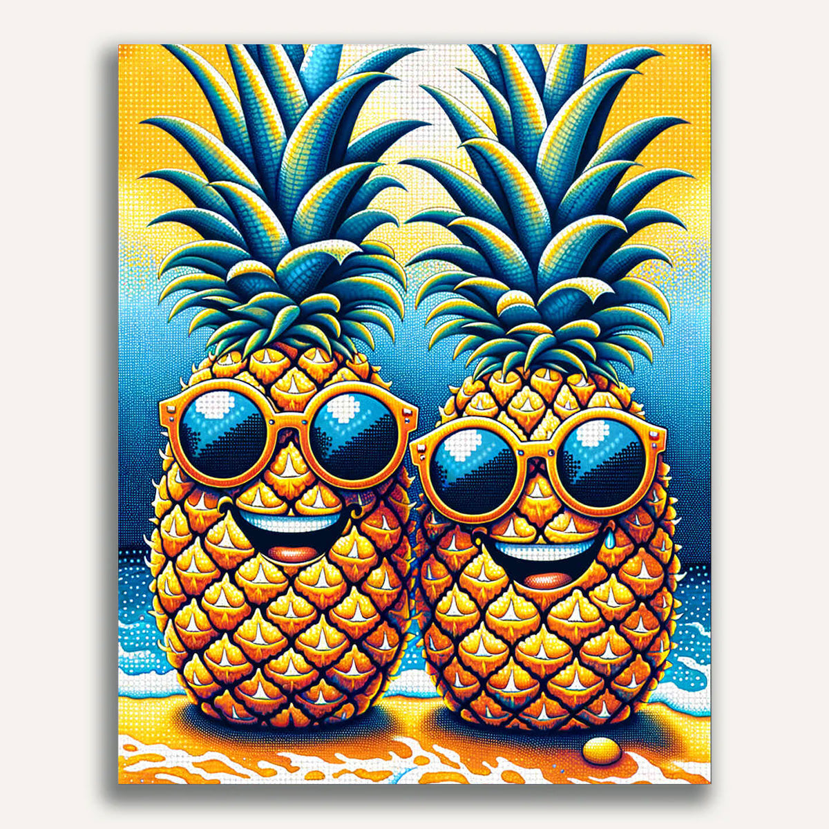 Paint by Numbers - Pineapple with sunglasses