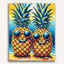 Paint by Numbers - Pineapple with sunglasses