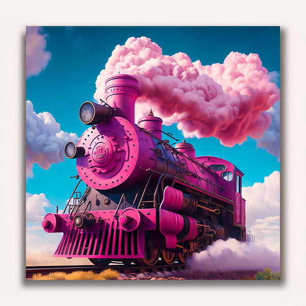 Paint by Numbers - Pink fantasy train