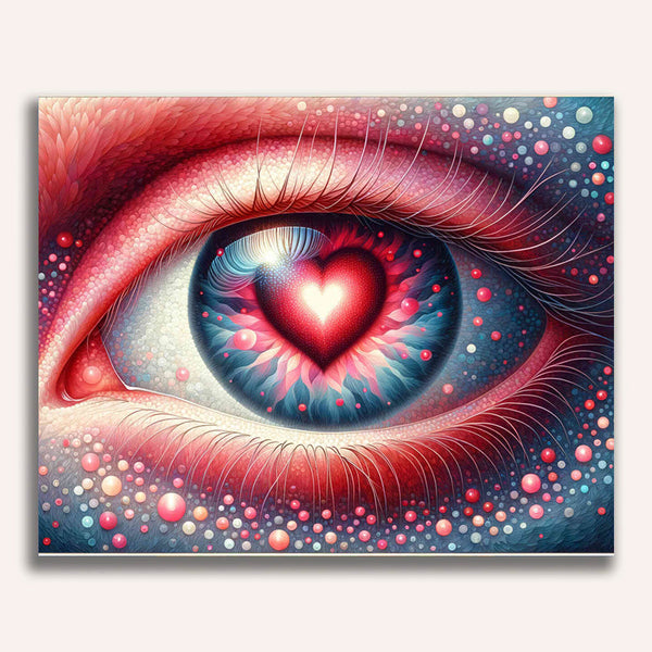 Paint by Numbers - Pink Heart Eye