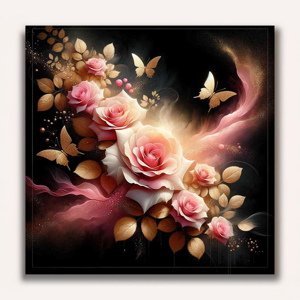 Paint by Numbers - Pink Roses Dream