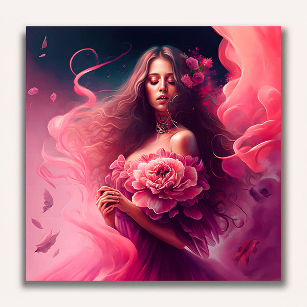 Paint by Numbers - Pink rose woman