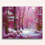 Paint by Numbers - Pink winter forest