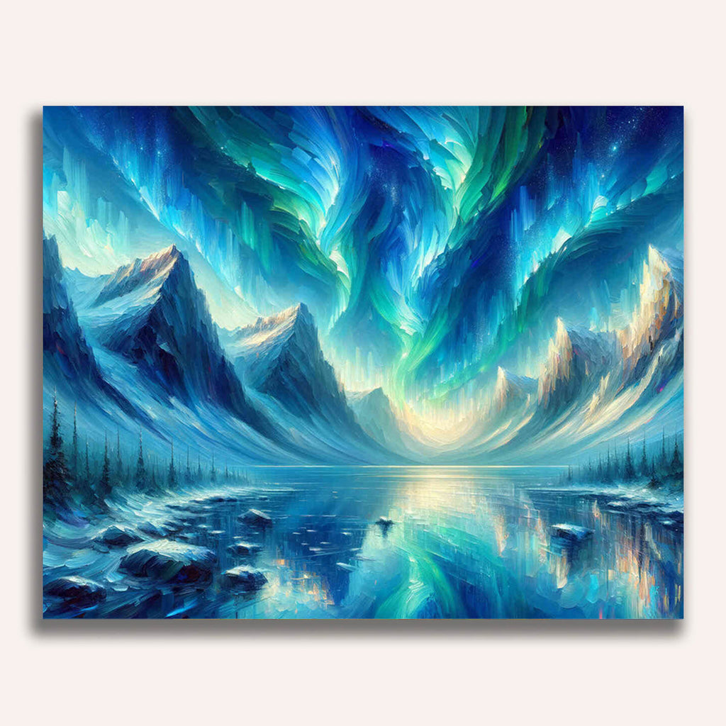 Paint by Numbers - Polar Light Mountains