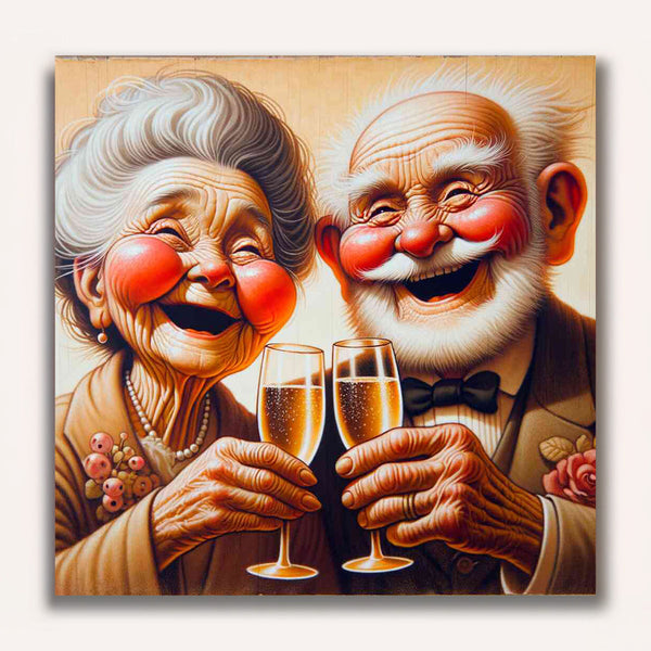 Paint by Numbers - Popa and Oma with Glass