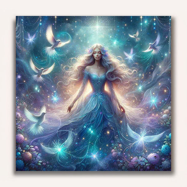 Paint by Numbers - Princess with bird