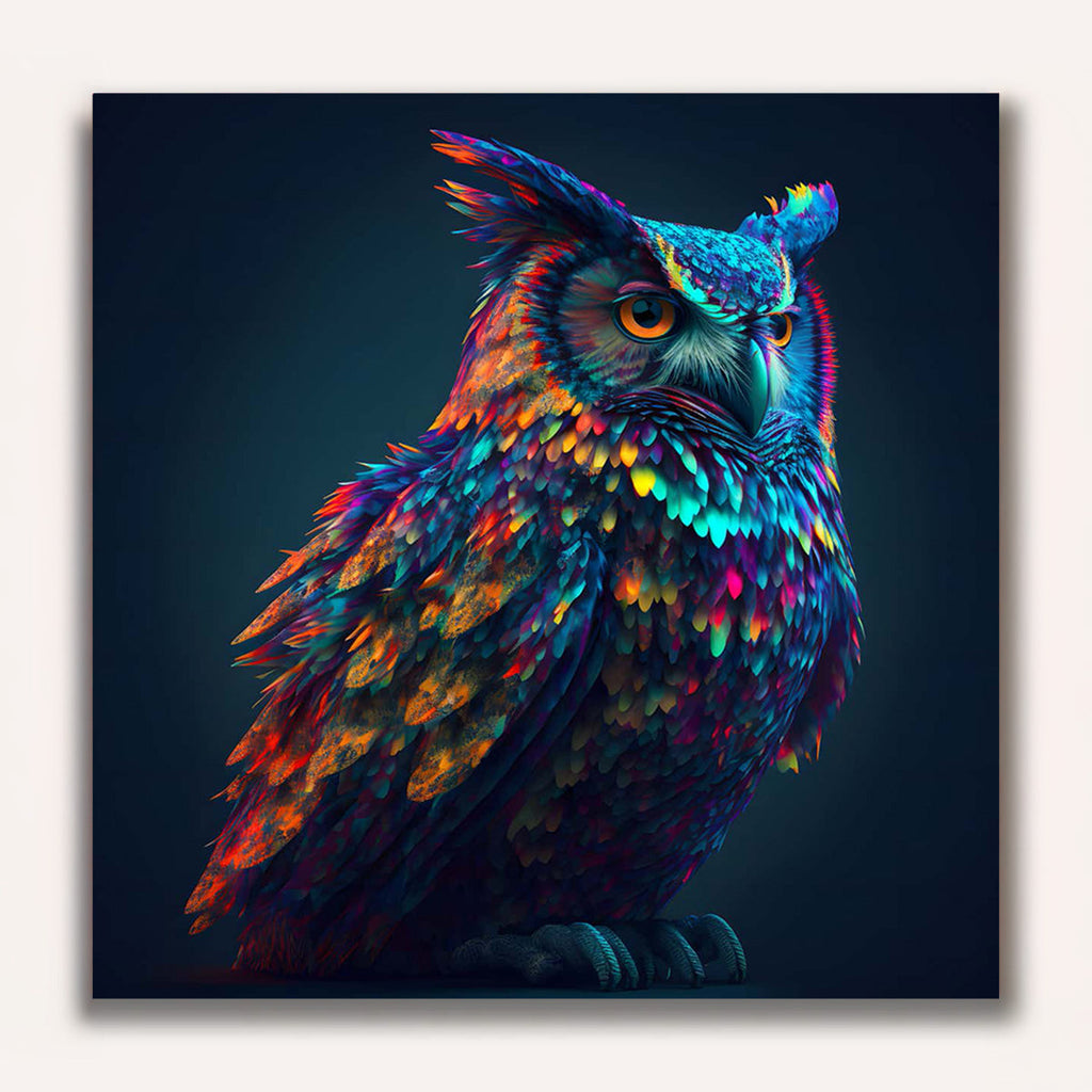 Paint by Numbers - Proud owl at night