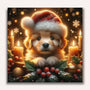 Paint by Numbers - Puppy with Christmas hat