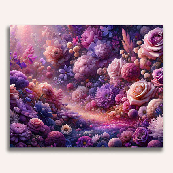 Paint by Numbers - Purple and pink flower dream