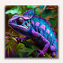 Paint by Numbers - Purple blue chameleon