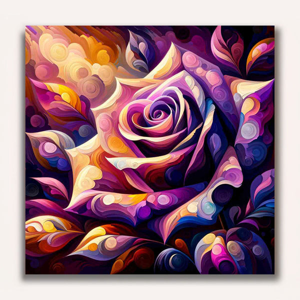 Paint by Numbers - Purple Color Mix Rose