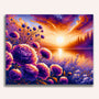 Paint by Numbers - Purple flowers in the sunset