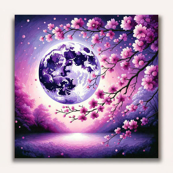 Paint by Numbers - Purple Full Moon