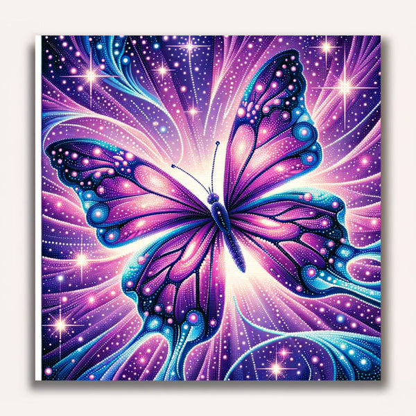 Paint by Numbers - Purple Light Butterfly