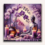 Paint by Numbers - Purple orchid with candles