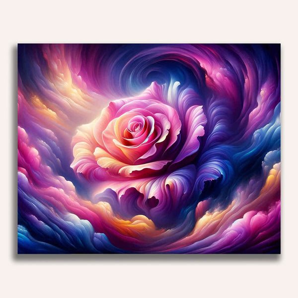 Paint by Numbers - Purple Pink Rose