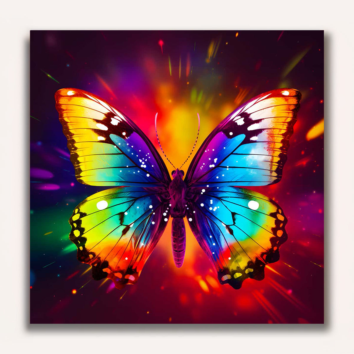 Paint by Numbers - Rainbow butterfly