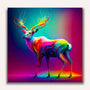 Paint by Numbers - Rainbow deer in the light