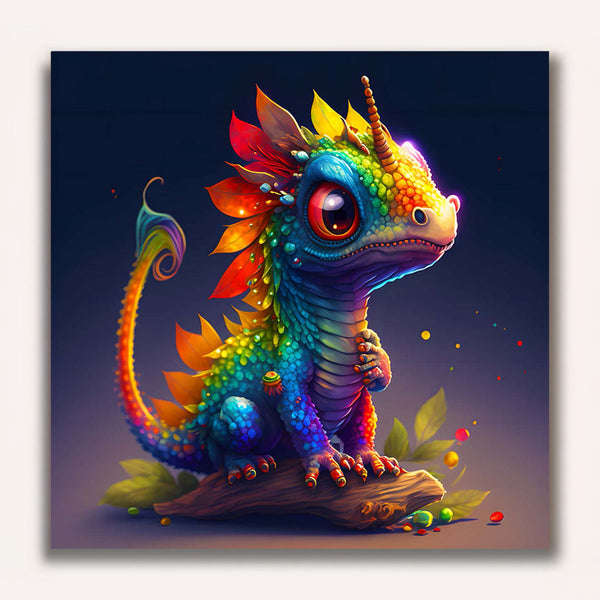 Paint by Numbers - Rainbow Dragon