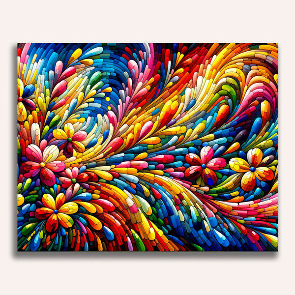 Paint by Numbers - Rainbow Flower